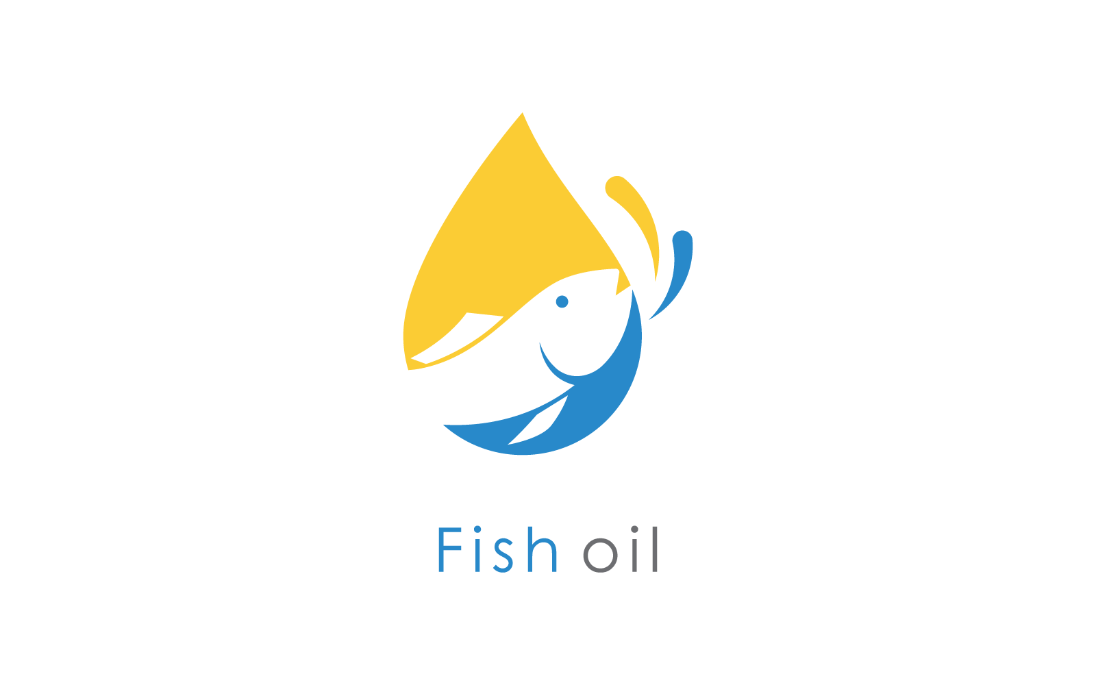 Fish oil logo design icon vector template