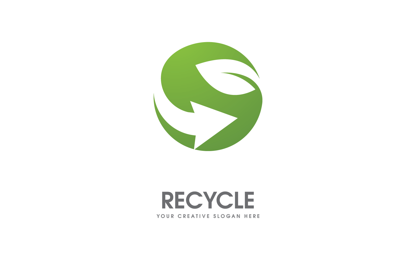 Green leaf icon vector illustration nature logo design