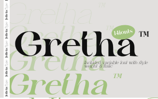 Gretha | 14 Serif Font Family