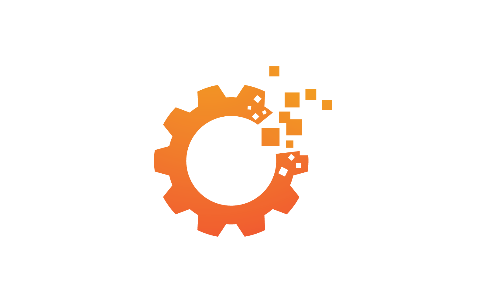 Vector del logotipo de ilustración de Pixel Gear