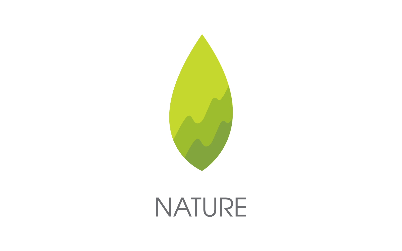 Zöld levél illusztráció természet logó ikon vektor