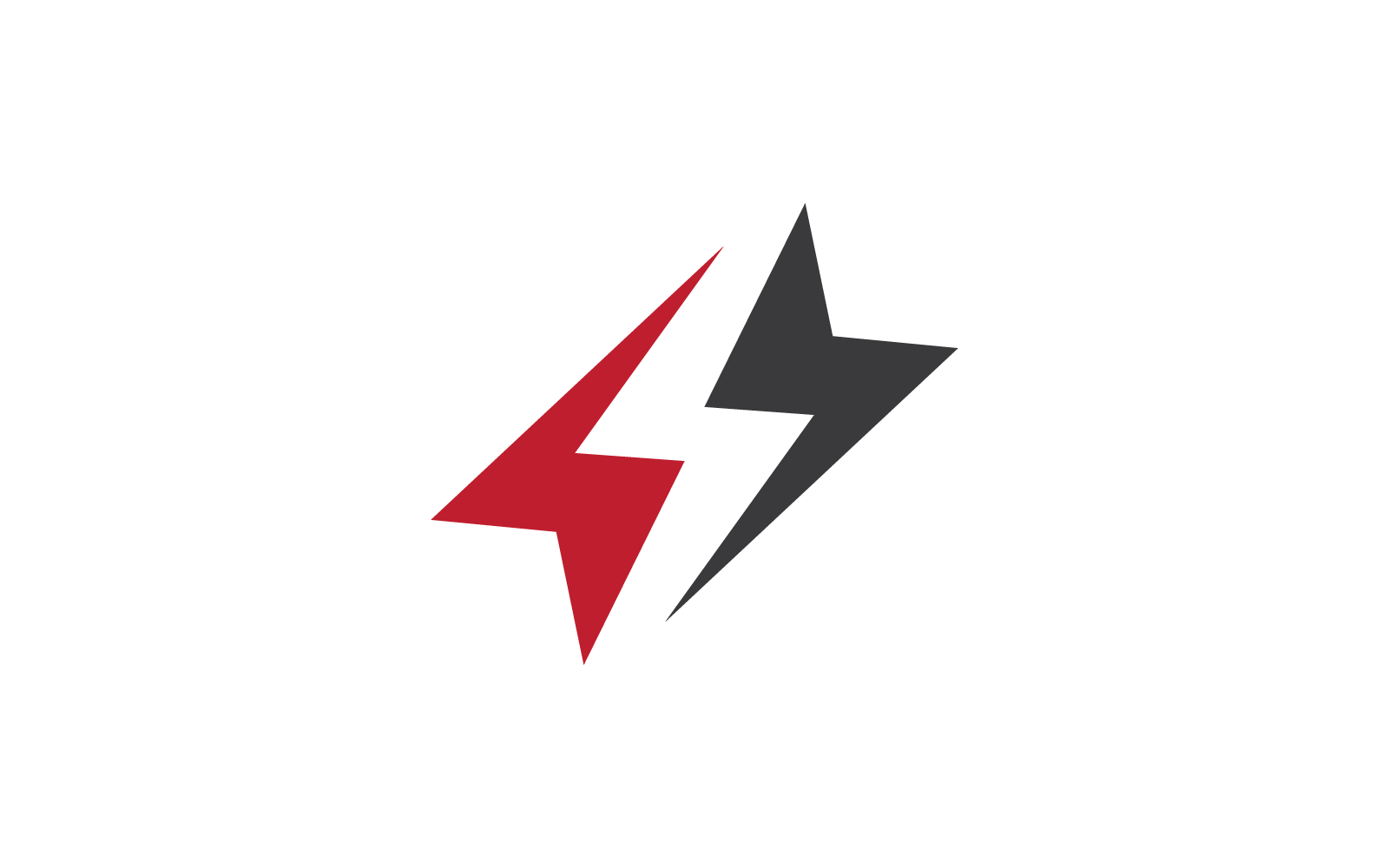 Design piatto del logo vettoriale dell&amp;#39;icona dell&amp;#39;energia elettrica del fulmine
