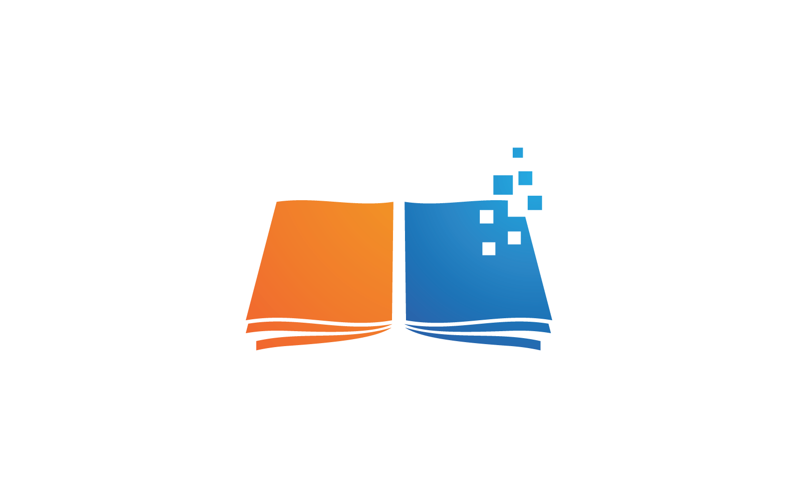 E- book modern digital book logo design template
