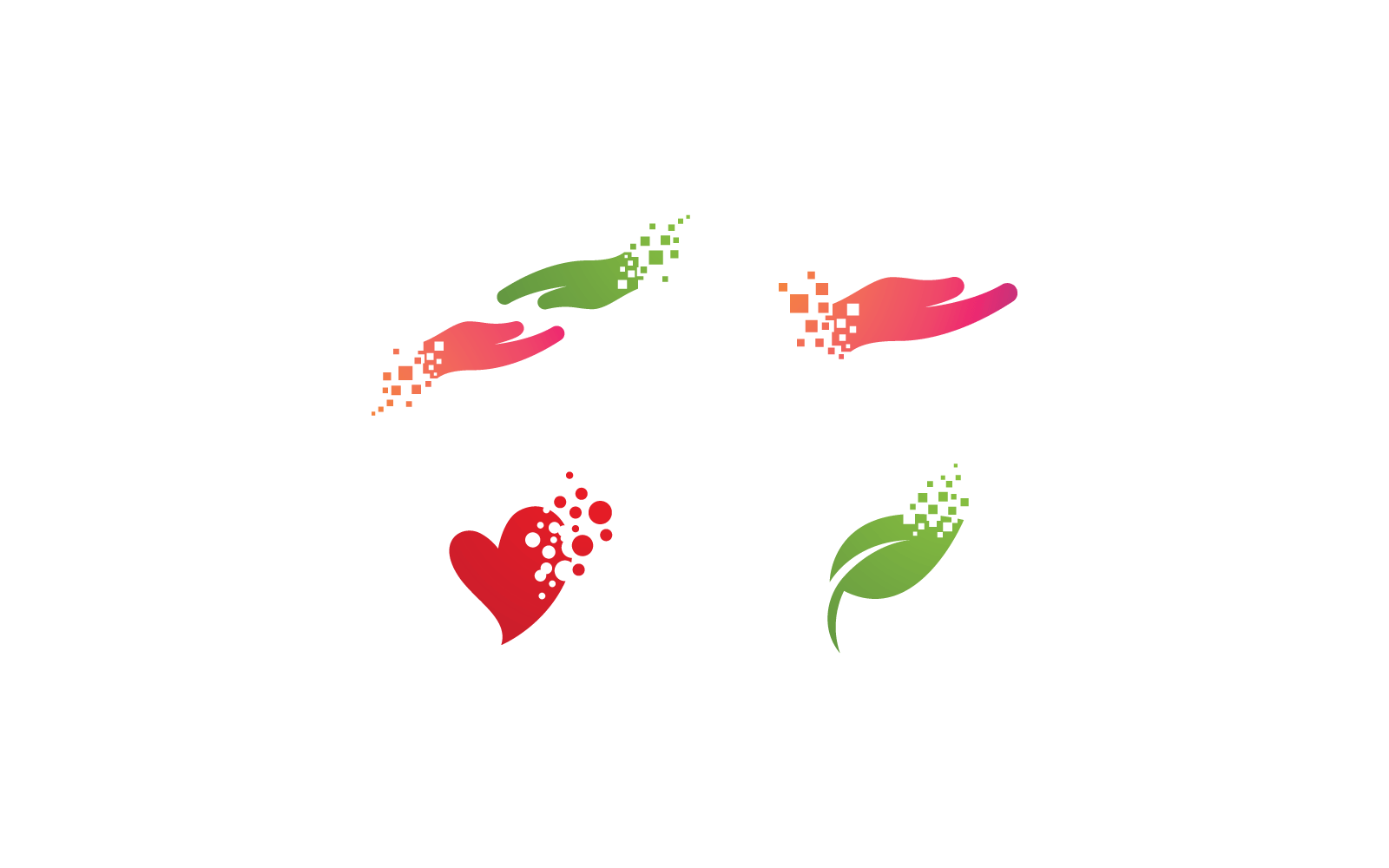Geschenk Hand Pixel Art Logo Illustration Vektordesign