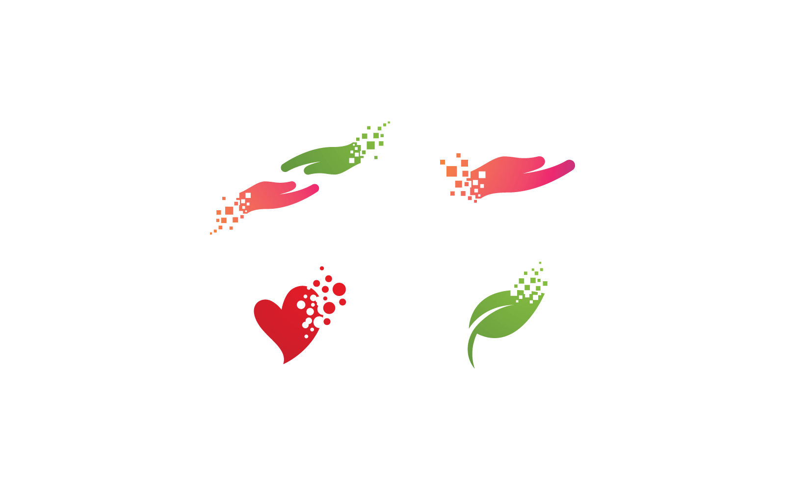 Gift Hand pixel art logo illustration vector design