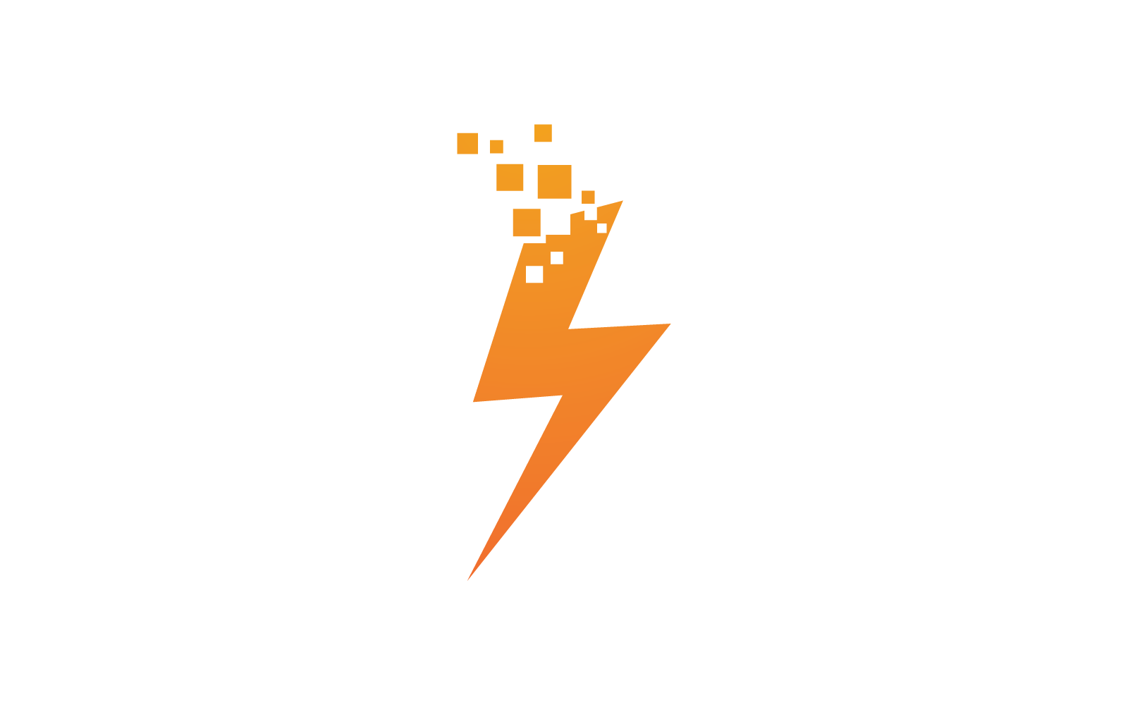 Güç yıldırım illüstrasyon logo vektör düz tasarımı