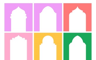 Islamic Arch Design Glyph Inverted Set 6 - 13