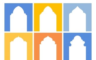 Islamic Arch Design Glyph Inverted Set 6 - 21