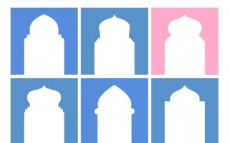 Islamic Arch Design Glyph Inverted Set 6 - 25