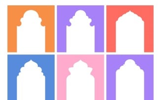 Islamic Arch Design Glyph Inverted Set 6 - 29