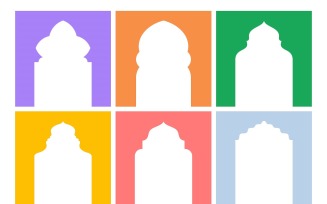 Islamic Arch Design Glyph Inverted Set 6 - 3