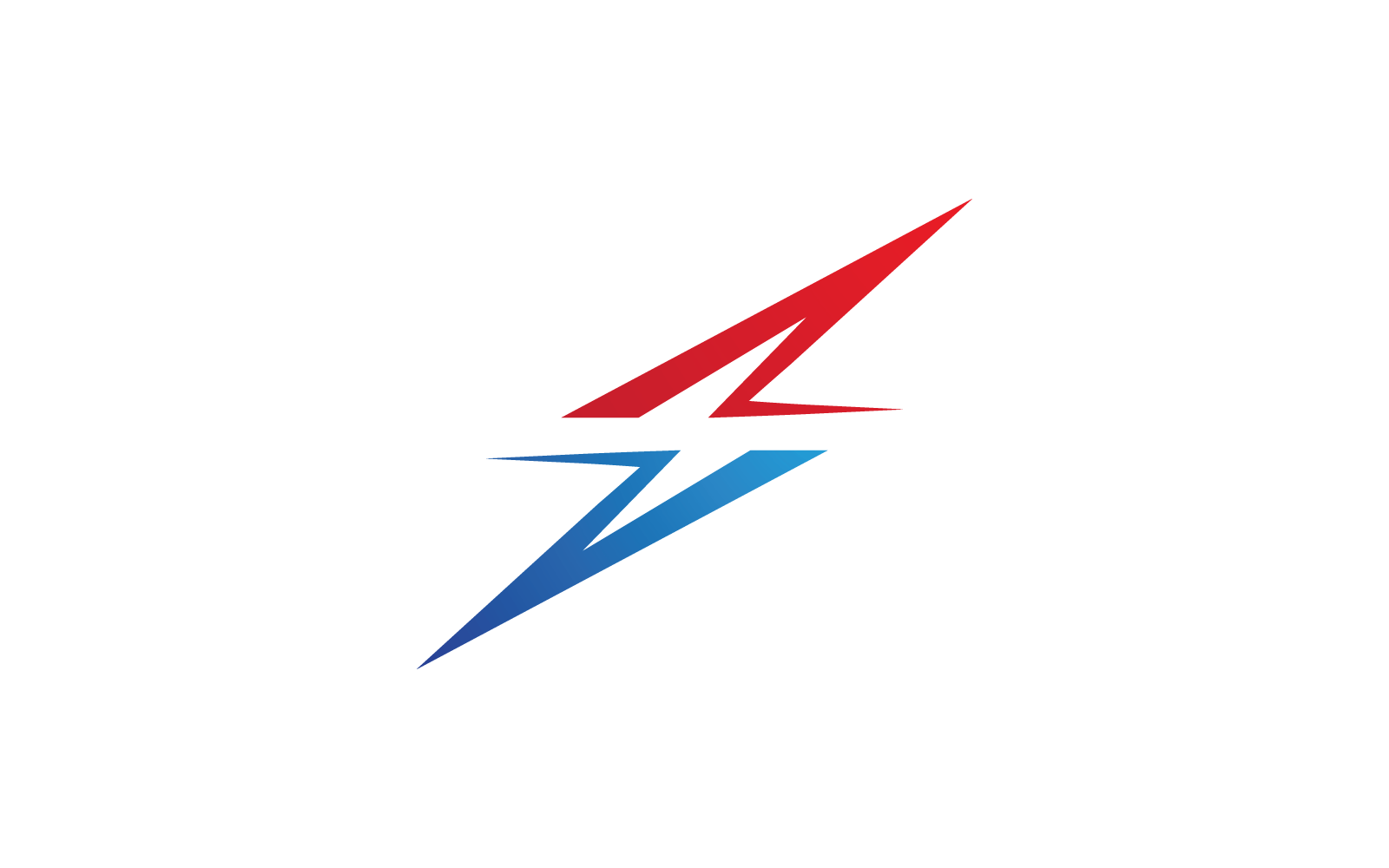 Macht bliksem macht energie logo vector