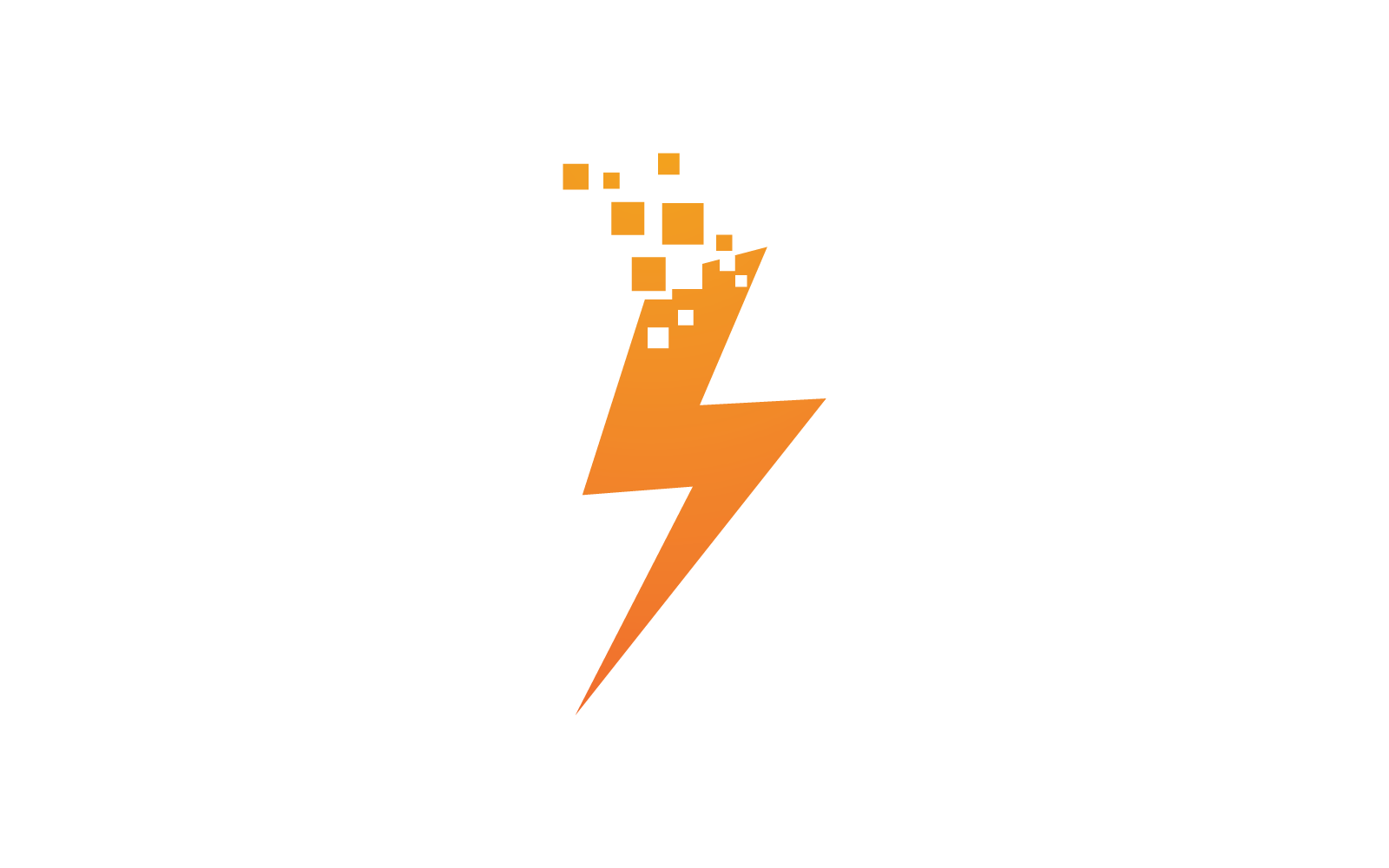 Power lightning illustration logo vector flat design