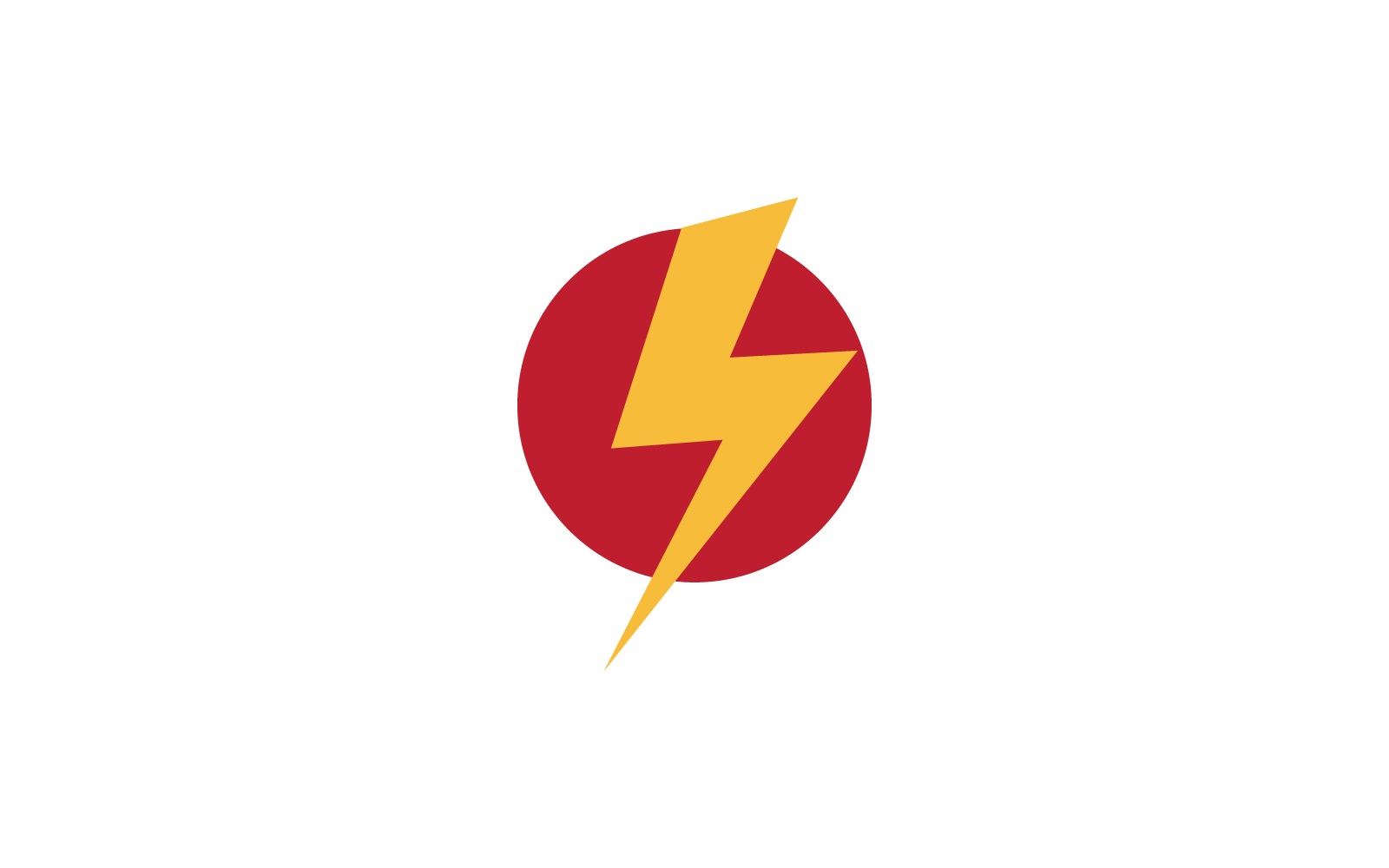 Power Lightning Power Energy Logo flaches Design Vektorvorlage