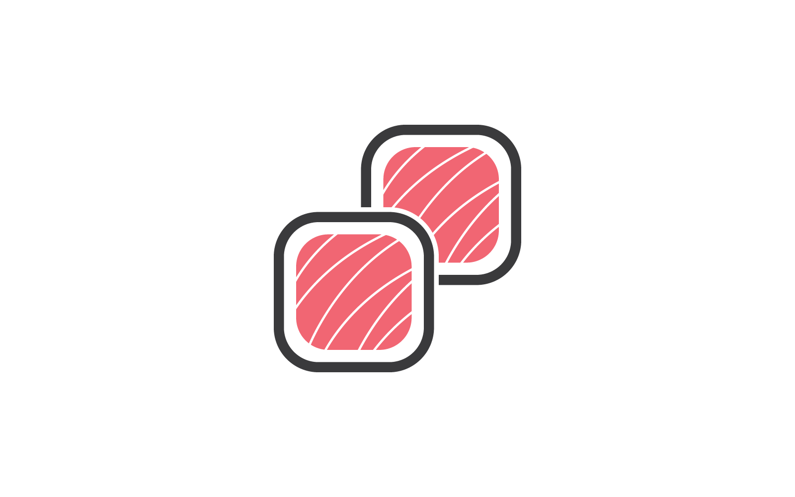 Progettazione moderna dell&amp;#39;illustrazione di logo del ristorante dei sushi