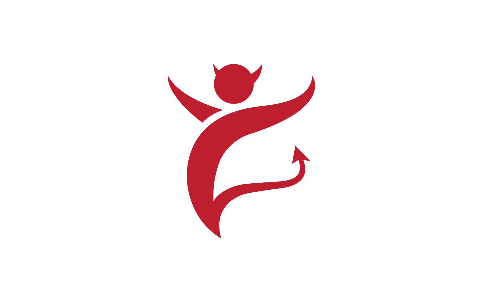 Şeytan logo simge illüstrasyon vektör şablonu