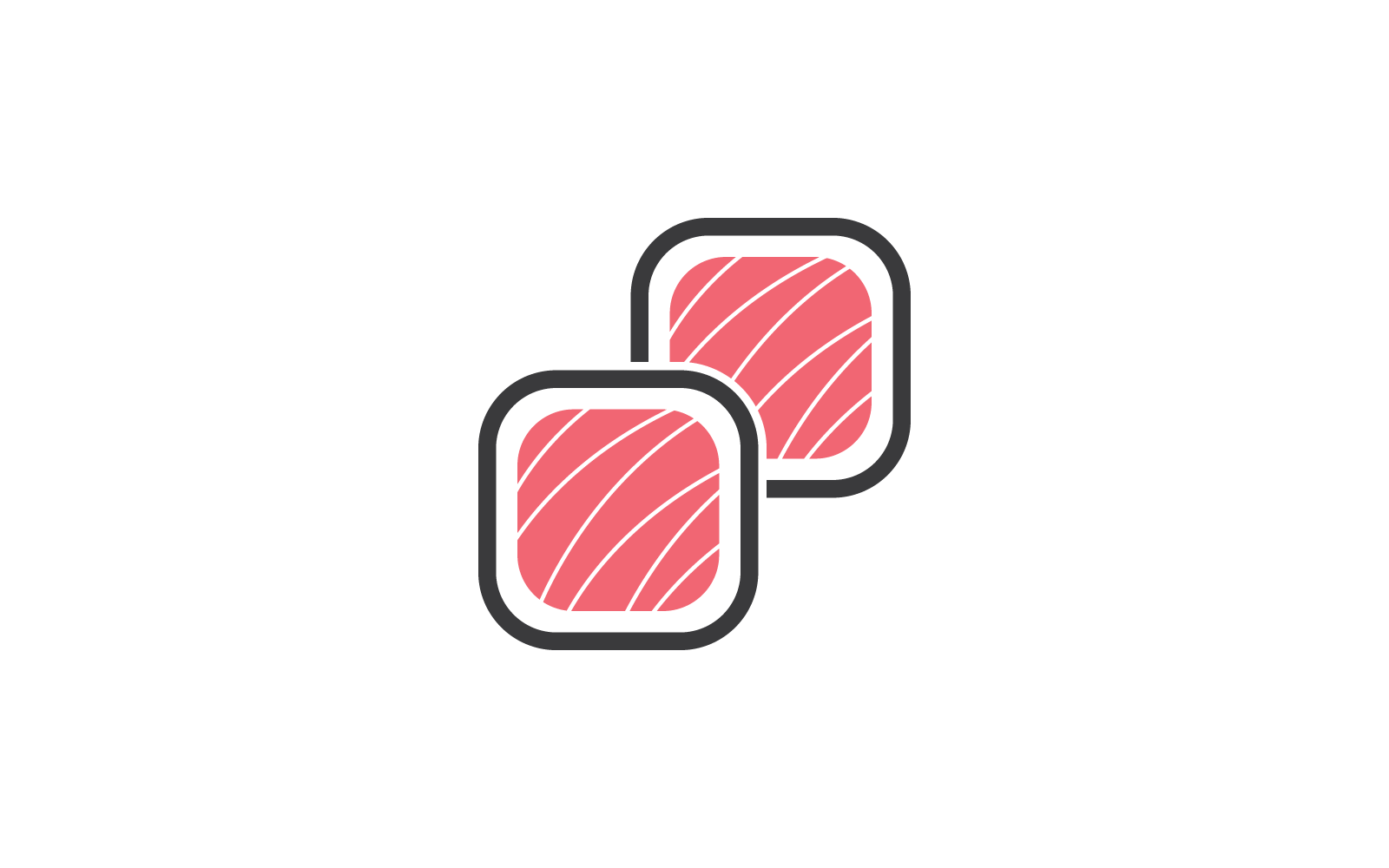 寿司现代餐厅标志插画设计