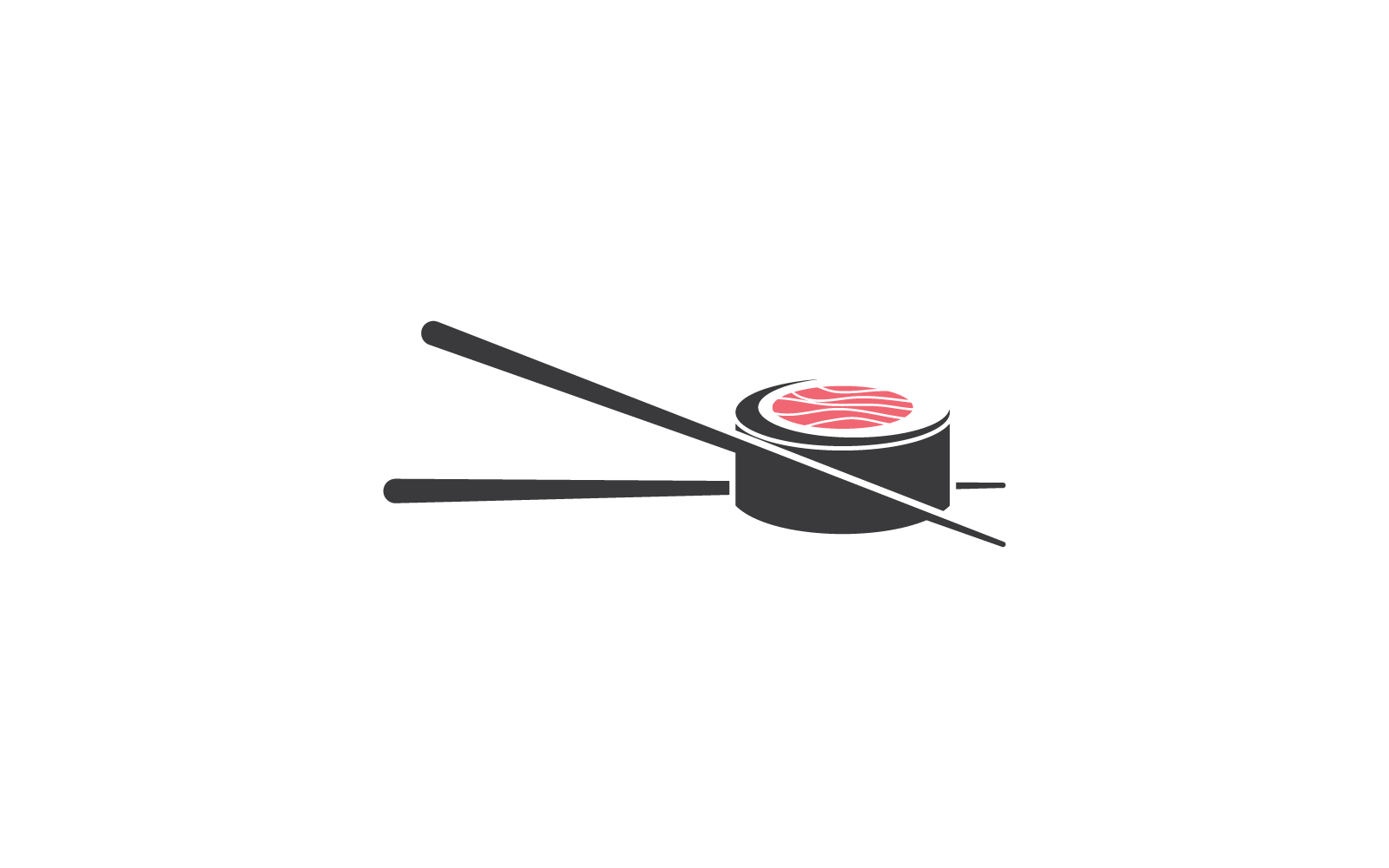 Sushi modern restaurant logo design template