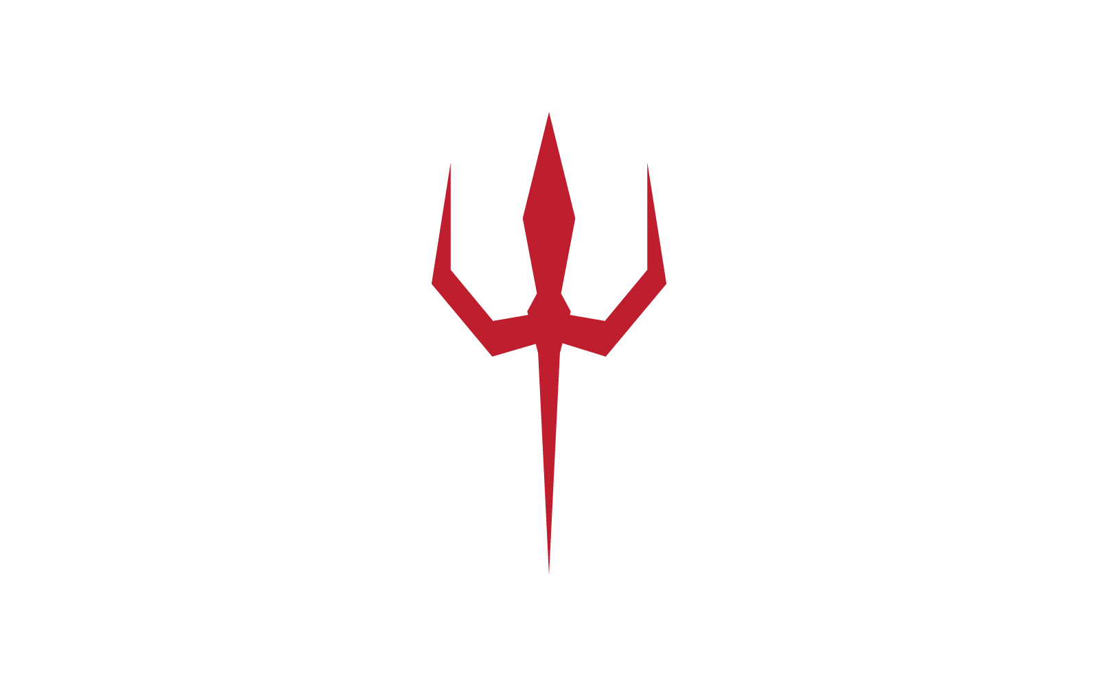 Trident diable Logo icône création vectorielle