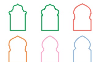 Islamic Arch Design Bold Line Set 6 - 19