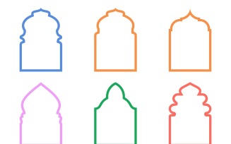 Islamic Arch Design Bold Line Set 6 - 2