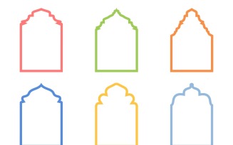 Islamic Arch Design Bold Line Set 6 - 5