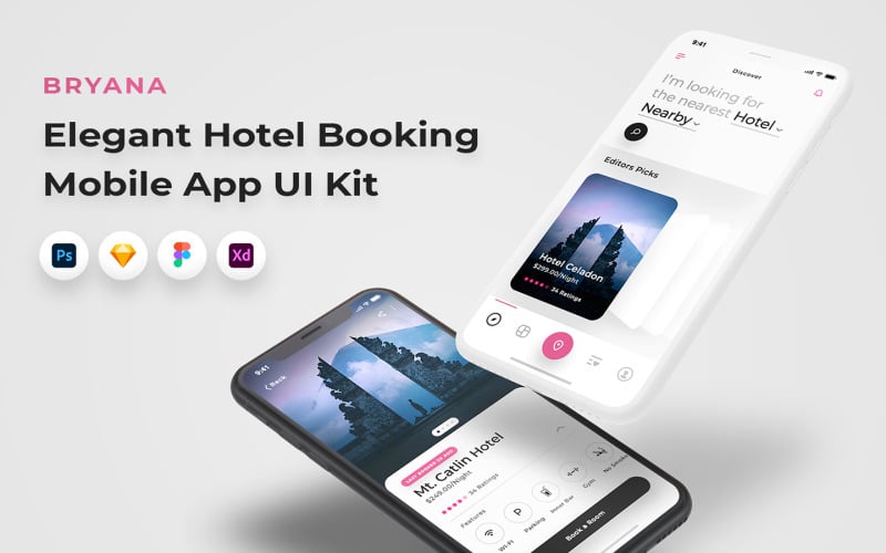 Bryana - Hotel Booking App UI Kit UI Element