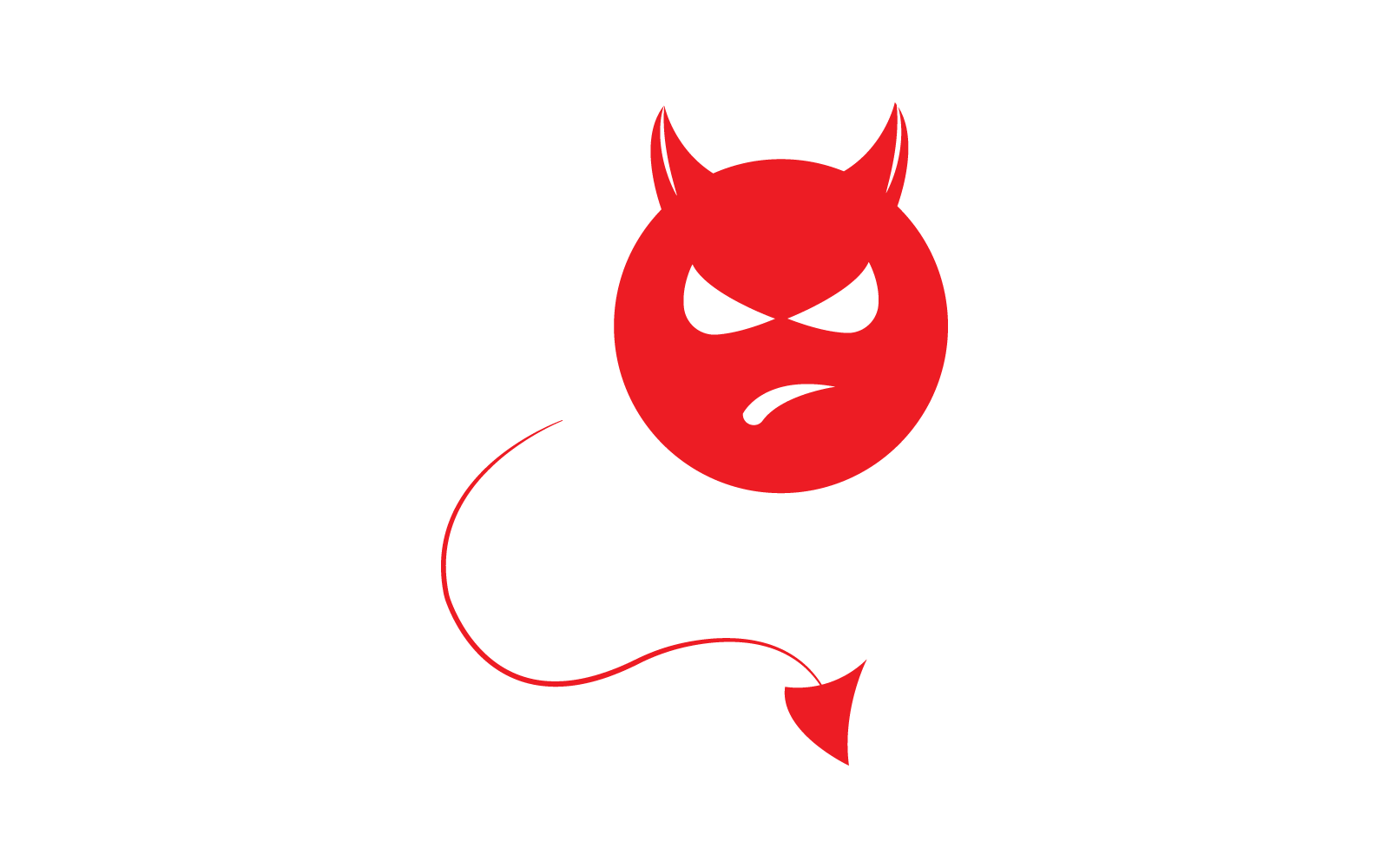 Devil logo flat design icon vector template