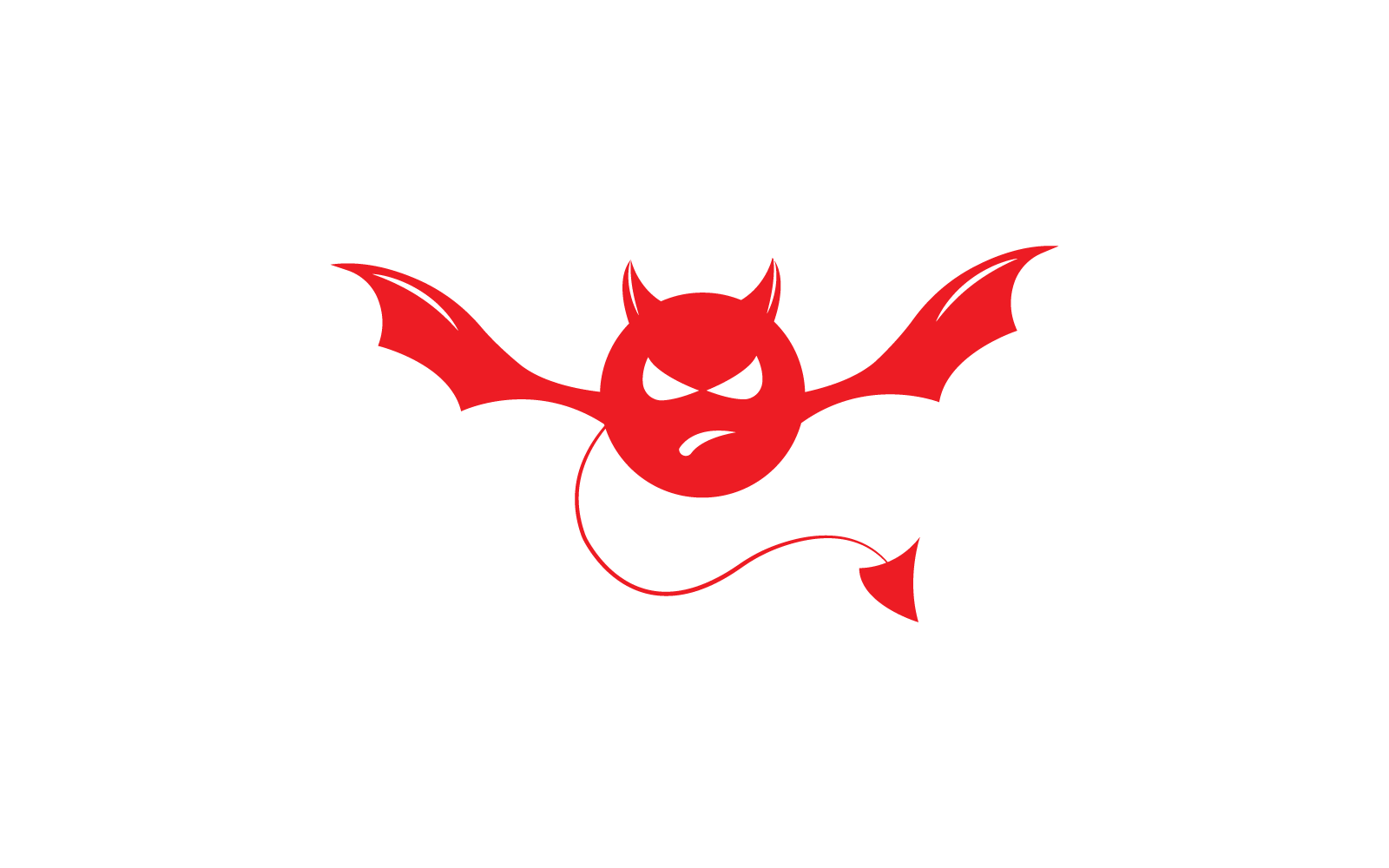 Devil logo illustration flat design template