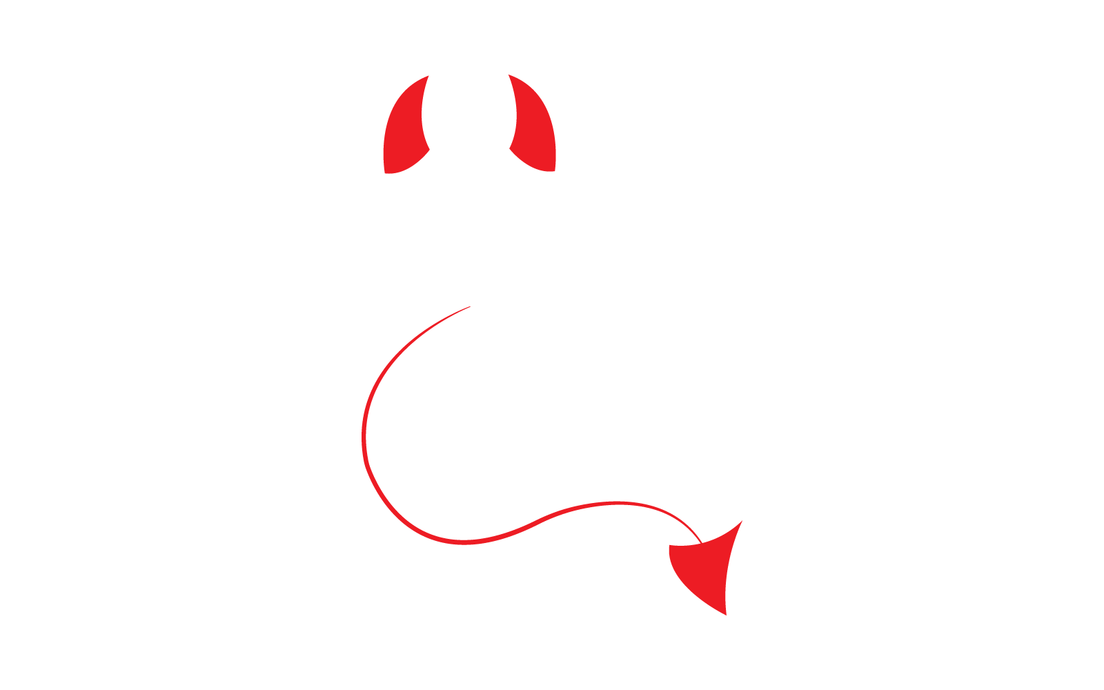 Devil logo illustration vector flat design template
