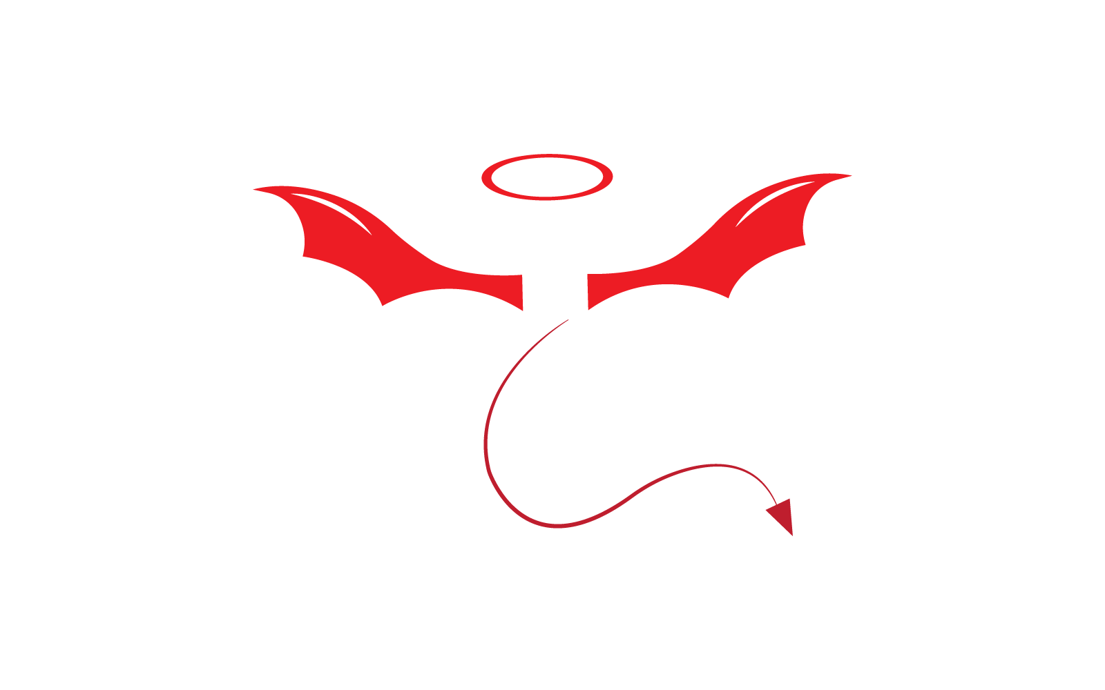 Devil logo illustration vector flat design - TemplateMonster