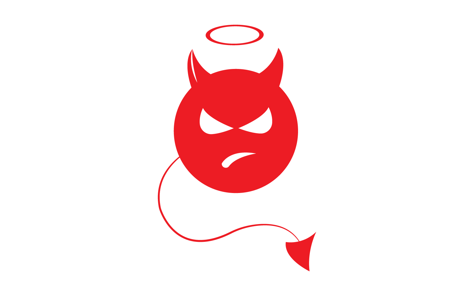 Djävulen illustration vektor logotyp ikon mall