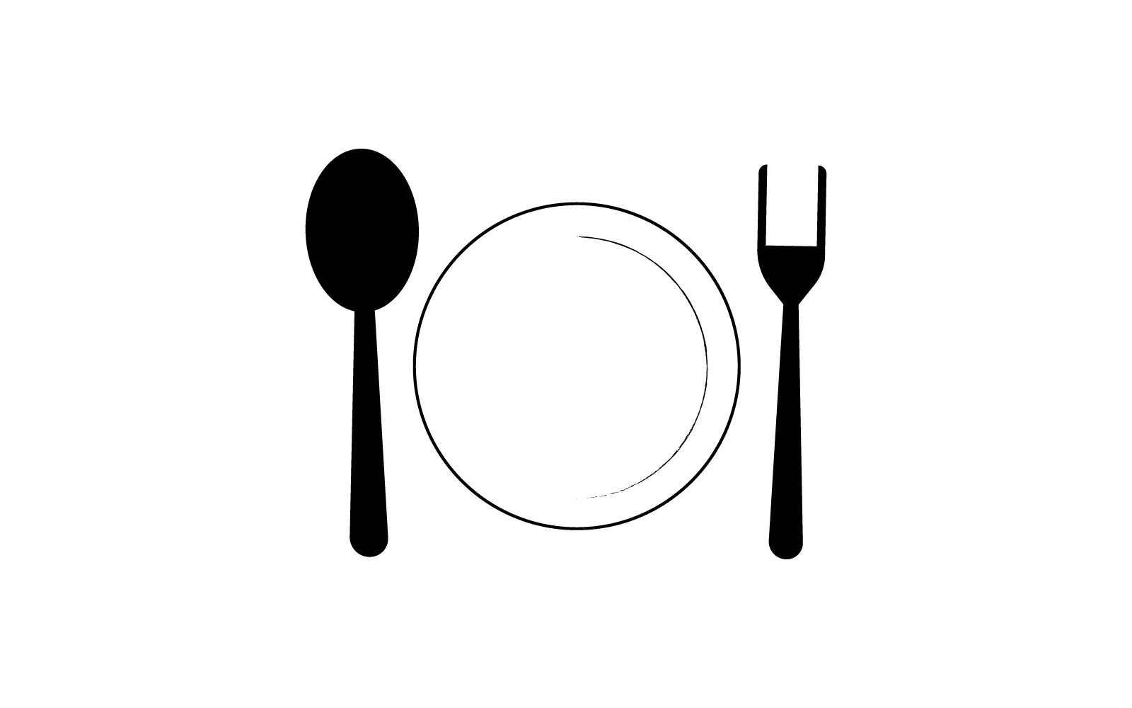 Fork and spoon icon vector logo illustration template