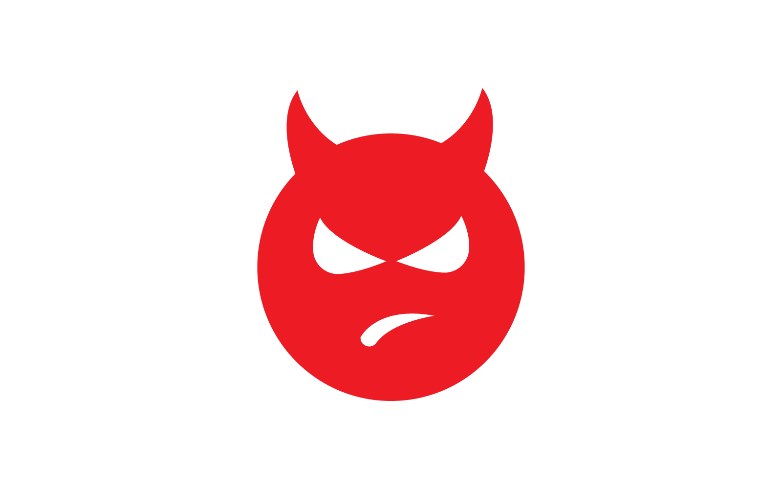 Illustration vectorielle de conception de logo diable