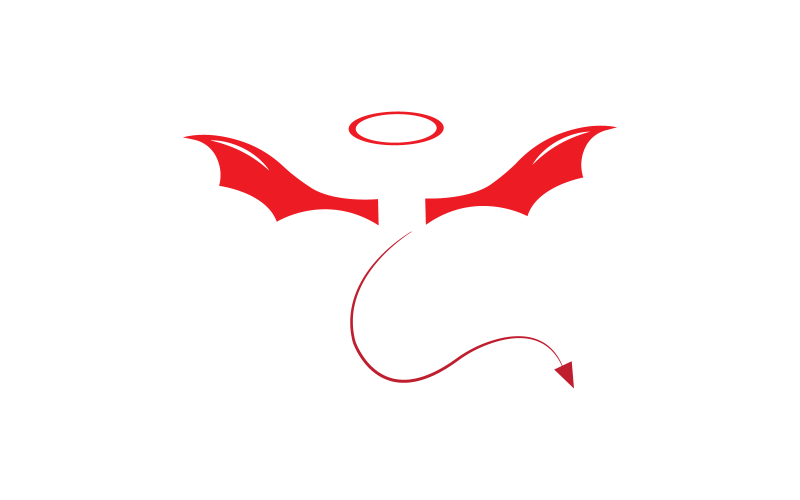 魔鬼标志插画矢量平面设计