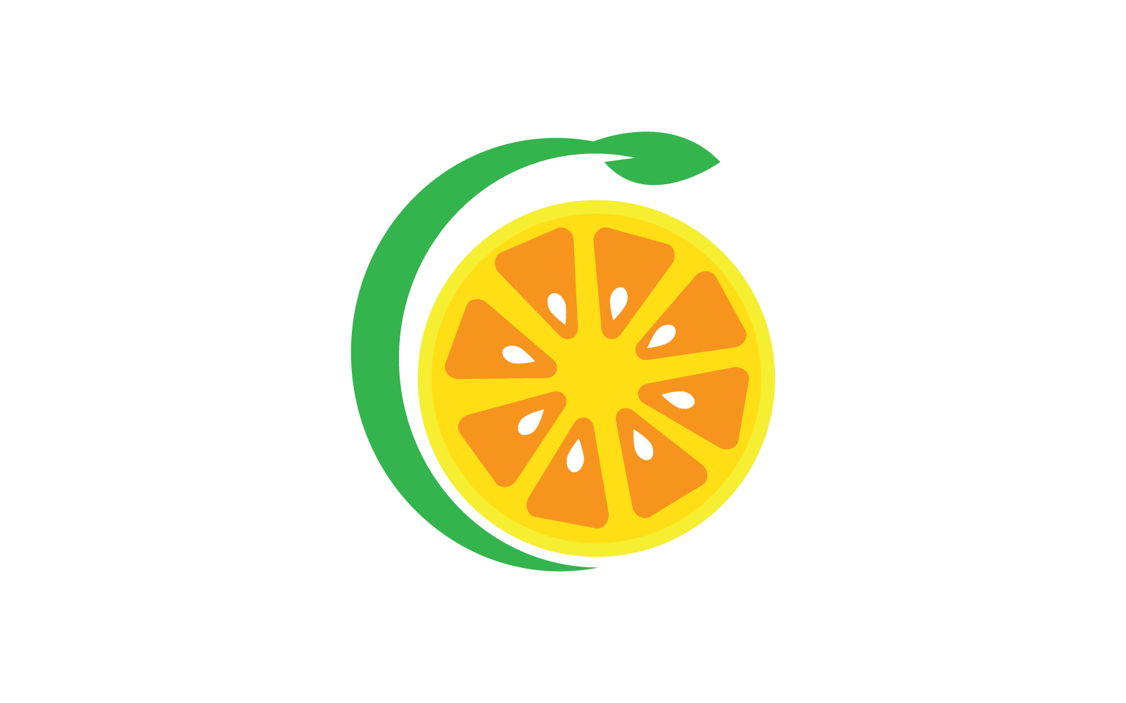 Modelo de design vetorial de logotipo de fruta laranja