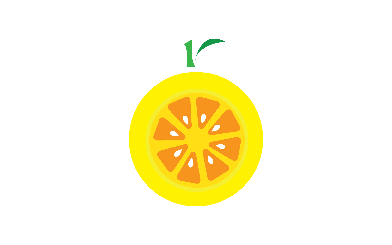 Orange fruit logo design illustration icon vector
