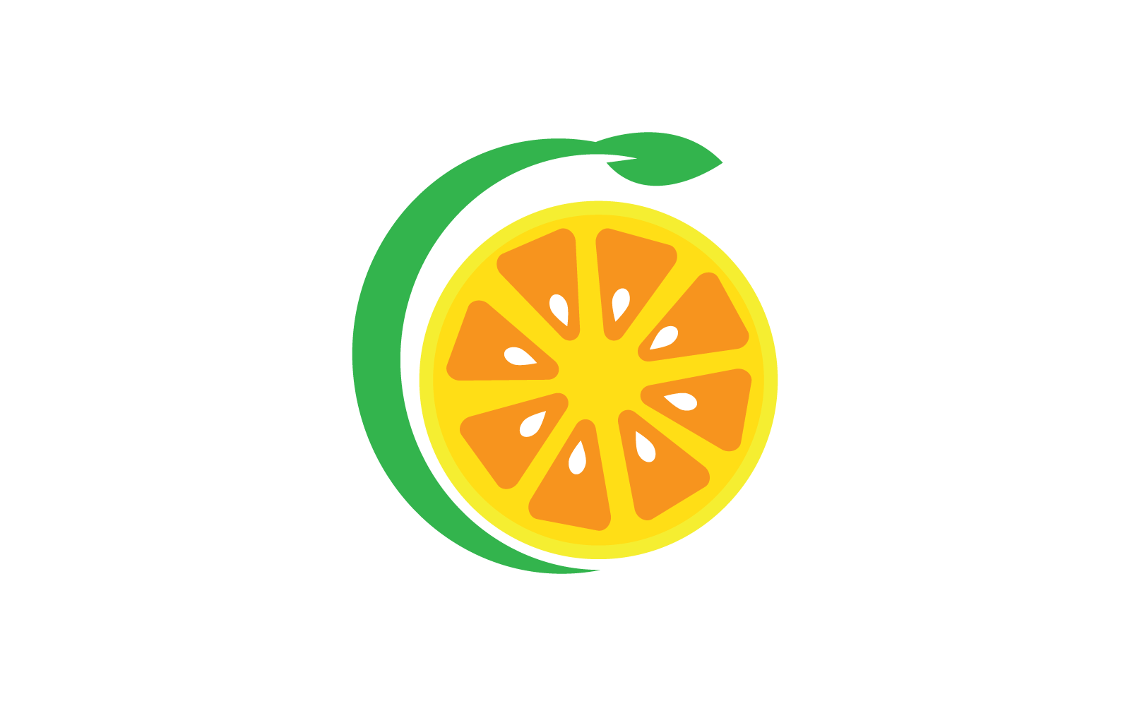 Orange fruit logo Vector design template