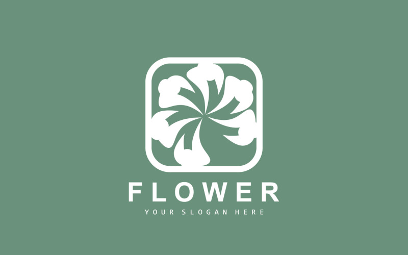Flower Logo Ornamental Plant Design Plant VectorV6 Logo Template