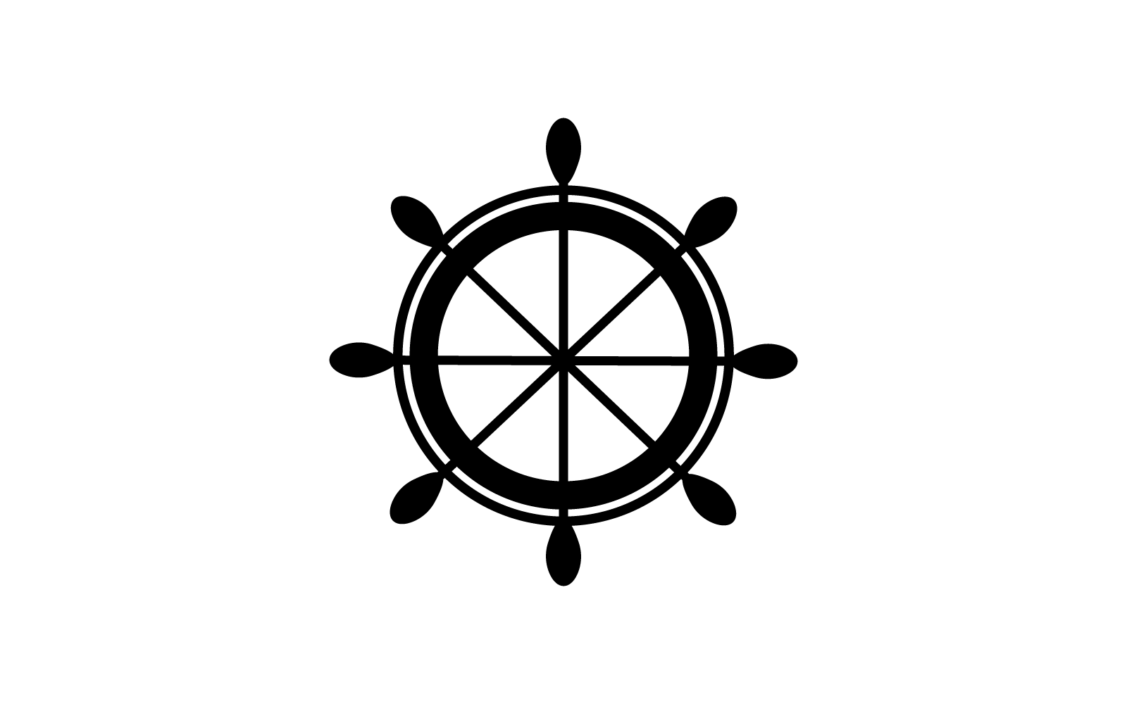 Ikona koła statku ilustracja logo wektor