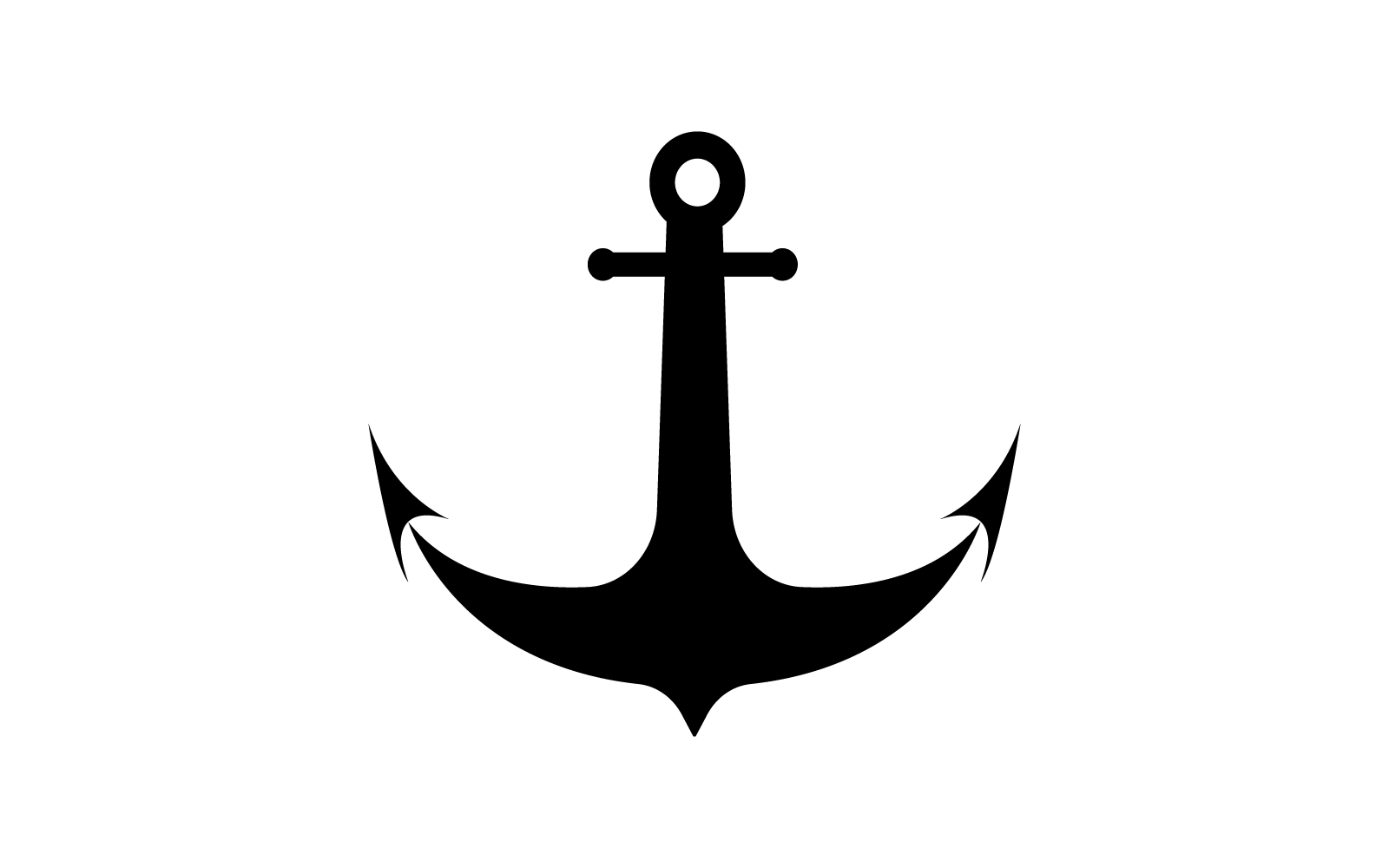 Illustrazione vettoriale del modello logo di ancoraggio