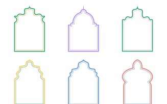 Islamic Arch Design double lines Set 6 - 11
