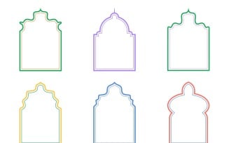 Islamic Arch Design double lines Set 6 - 11