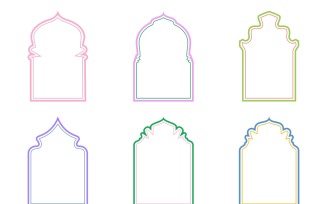 Islamic Arch Design double lines Set 6 - 18