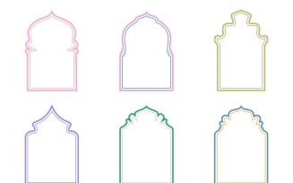 Islamic Arch Design double lines Set 6 - 18