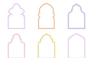 Islamic Arch Design double lines Set 6 - 3