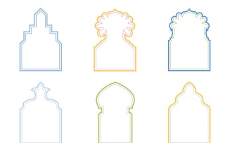 Islamic Arch Design double lines Set 6 - 4