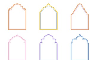 Islamic Arch Design double lines Set 6 - 5