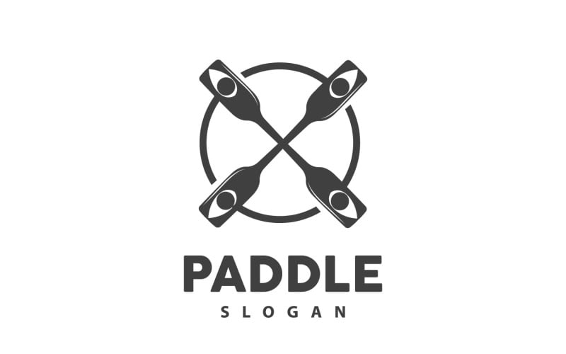 Paddle Logo Boat Design Vector Illustration DesignV12 Logo Template