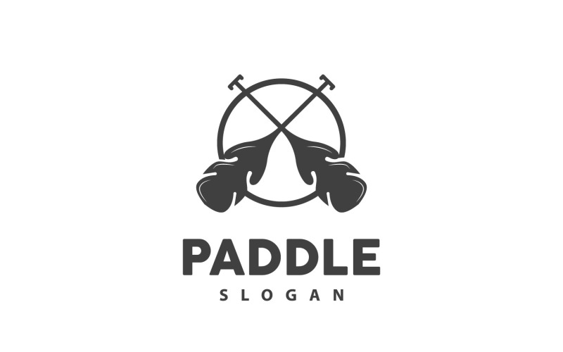Paddle Logo Boat Design Vector Illustration DesignV23 Logo Template